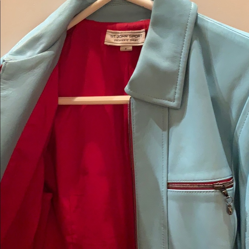 🎉2x HP🎉 St. John Sport leather zip jacket - Picture 5 of 7